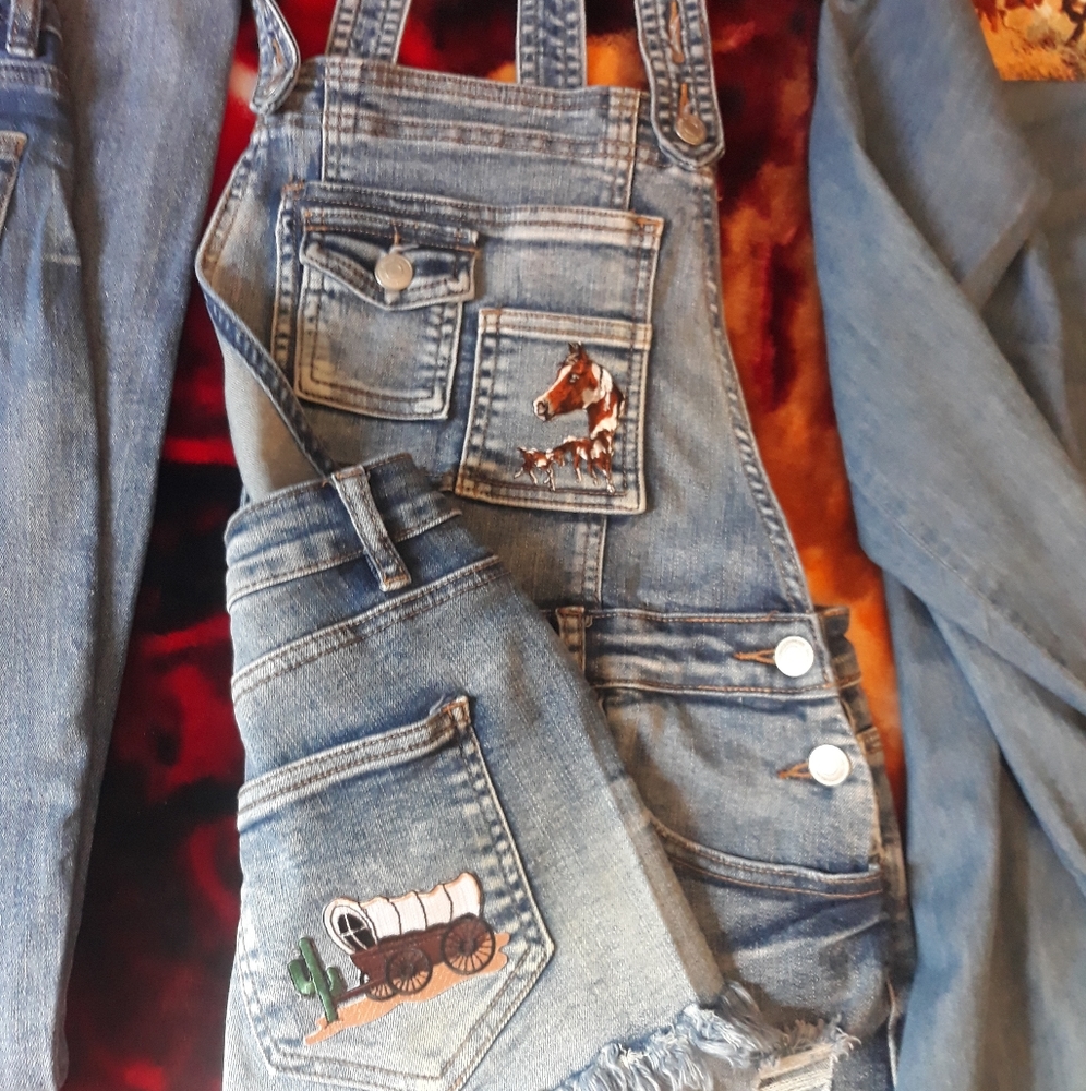 Western theme overalls